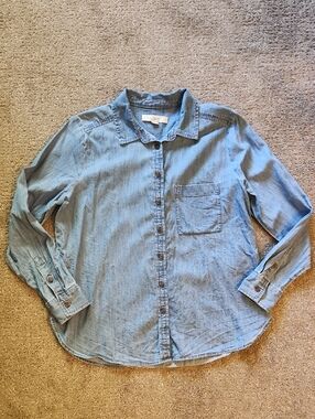 LOFT light blue denim shirt